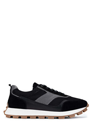Tamer Tanca Erkek Deri & Tekstil Siyah Sneakers & Spor Ayakkabı 1084 7004 ERK AYK SK24-25 SIYAH