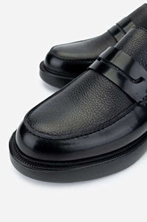 Valmenti Erkek Hakiki Deri Siyah Loafer Ayakkabı 722 9528 ERK AYK SK24-25 SIYAH