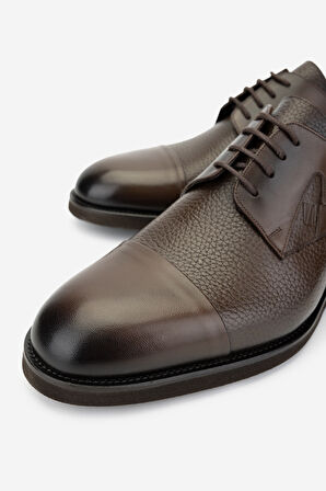 Valmenti Erkek Hakiki Deri Kahverengi Klasik Ayakkabı 722 21806 ERK AYK SK24-25 KAHVE