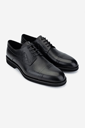 Valmenti Erkek Hakiki Deri Siyah Klasik Ayakkabı 722 21806 ERK AYK SK24-25 SIYAH