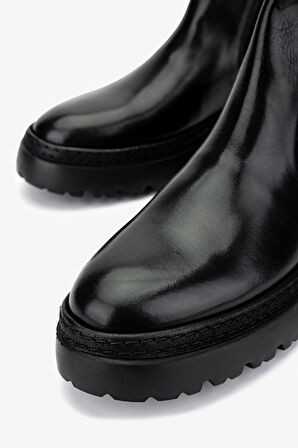 Valmenti Erkek Hakiki Deri Siyah Antik Casual Bot 863 10266 ERK BOT SK24-25 SIYAH ANTIK