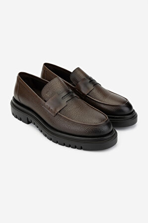 Valmenti Erkek Hakiki Deri Kahverengi Loafer Ayakkabı 722 5233 ERK AYK SK24-25 KAHVE FLTR