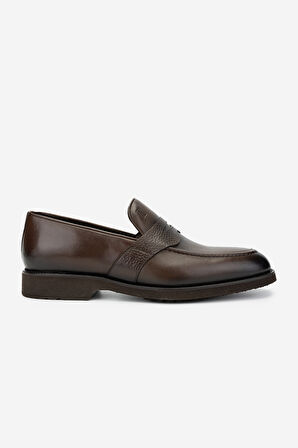 Valmenti Erkek Hakiki Deri Kahverengi Loafer Ayakkabı 722 21816 ERK AYK SK24-25 KAHVE