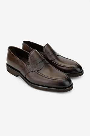Valmenti Erkek Hakiki Deri Kahverengi Loafer Ayakkabı 722 21816 ERK AYK SK24-25 KAHVE