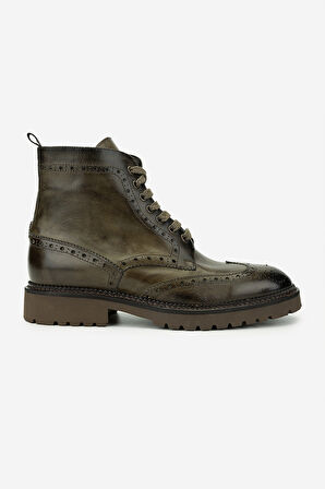 Valmenti Erkek Hakiki Deri Haki Casual Bot 994 9351 ERK BOT K24-25 MILITARE