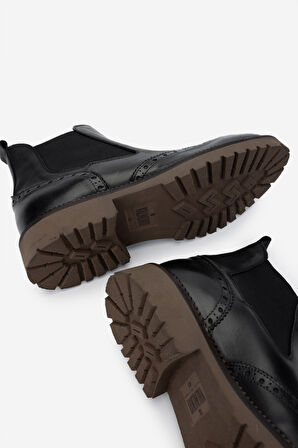 Valmenti Erkek Hakiki Deri Siyah Casual Bot 994 9352B ERK BOT K24-25 NERO