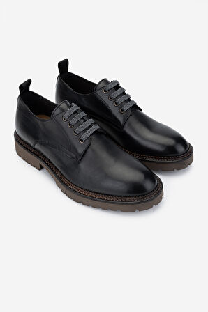 Valmenti Erkek Hakiki Deri Siyah Casual Ayakkabı 994 9353 ERK AYK K24-25 NERO