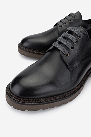 Valmenti Erkek Hakiki Deri Siyah Casual Ayakkabı 994 9353 ERK AYK K24-25 NERO