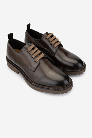 Valmenti Erkek Hakiki Deri Casual Ayakkabı 994 9353 ERK AYK K24-25 CASTAGNO