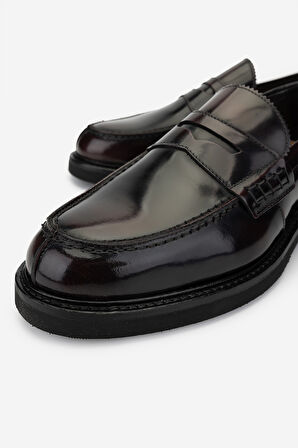 Valmenti Erkek Hakiki Deri Bordo Loafer Ayakkabı 994 442 ERK AYK K24-25 BORDEAUX