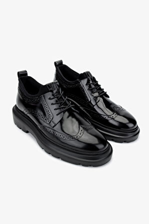 Valmenti Erkek Hakiki Deri Siyah Açma Casual Ayakkabı 998 4103 ERK AYK SK24-25 SIYAH ACMA