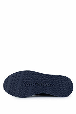 Tamer Tanca Erkek Hakiki Deri Lacivert Sneakers & Spor Ayakkabı 383 5960 ERK AYK SK24-25 LACI SLVR