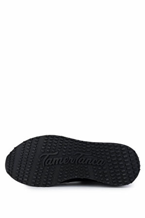 Tamer Tanca Erkek Hakiki Deri Siyah Sneakers & Spor Ayakkabı 383 6276 ERK AYK SK24-25 SIYAH SLVR