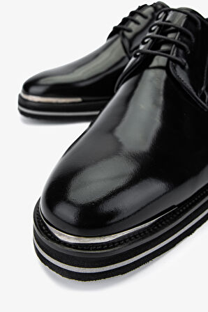 Valmenti Erkek Hakiki Deri Klasik Ayakkabı 383 6260 ERK AYK SK24-25 SIYAH MAT ACMA