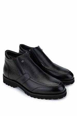 Tamer Tanca Erkek Hakiki Deri Siyah Floter Casual Bot 183 41351 ERK BOT SK24-25 SIYAH FLTR