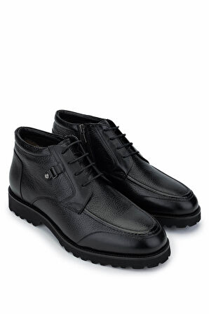 Tamer Tanca Erkek Hakiki Deri Siyah Floter Casual Bot 183 41352 ERK BOT SK24-25 SIYAH FLTR