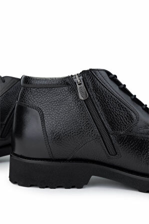 Tamer Tanca Erkek Hakiki Deri Siyah Floter Casual Bot 183 41352 ERK BOT SK24-25 SIYAH FLTR