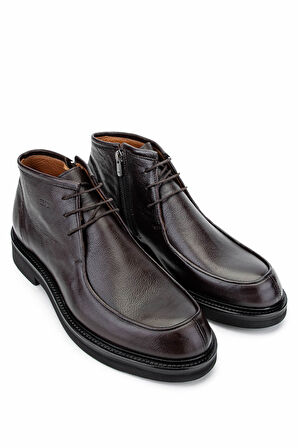 Tamer Tanca Erkek Hakiki Deri Kahverengi Casual Bot 537 3509 ERK BOT SK24-25 KAHVE
