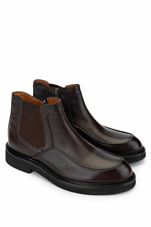 Tamer Tanca Erkek Hakiki Deri Kahverengi Casual Bot 537 3508 ERK BOT SK24-25 KAHVE