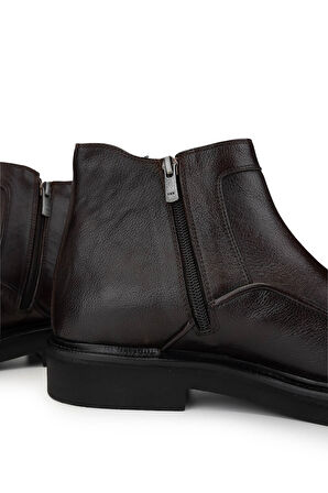 Tamer Tanca Erkek Hakiki Deri Kahverengi Casual Bot 537 3508 ERK BOT SK24-25 KAHVE