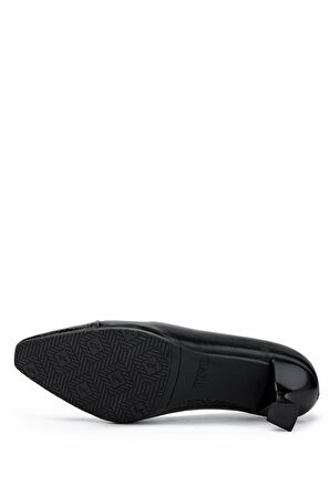 Tamer Tanca Kadın Hakiki Deri Siyah Topuklu Ayakkabı 1027 0199 BN AYK SK24-25 SYH DR/LZRD