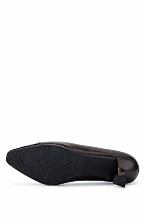 Tamer Tanca Kadın Hakiki Deri Kahverengi Topuklu Ayakkabı 1027 0199 BN AYK SK24-25 KHV DR/LZRD