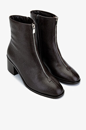 Valmenti Kadın Hakiki Deri Kahverengi Topuklu Bot 1081 552 BN BOT SK24-25 KAHVE FLTR