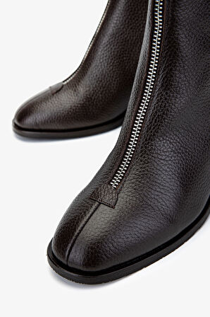 Valmenti Kadın Hakiki Deri Kahverengi Topuklu Bot 1081 552 BN BOT SK24-25 KAHVE FLTR