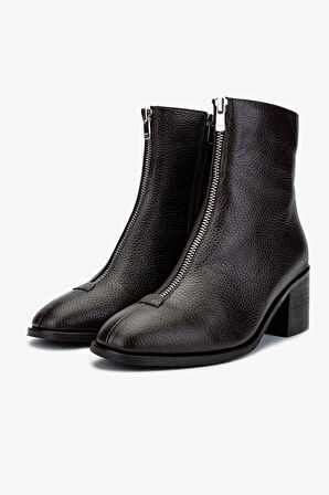 Valmenti Kadın Hakiki Deri Kahverengi Topuklu Bot 1081 552 BN BOT SK24-25 KAHVE FLTR