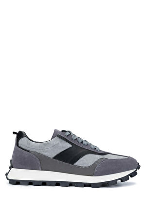 Tamer Tanca Erkek Deri & Tekstil Koyu Gri Sneakers & Spor Ayakkabı 1084 7004 ERK AYK SK24-25 K.GRI