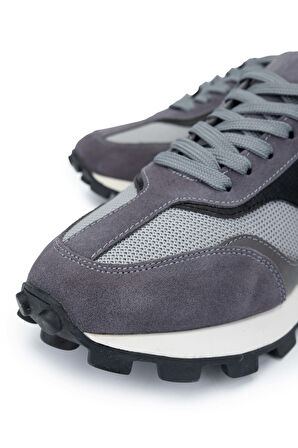 Tamer Tanca Erkek Deri & Tekstil Koyu Gri Sneakers & Spor Ayakkabı 1084 7004 ERK AYK SK24-25 K.GRI