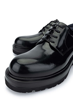 Callaghan Erkek Hakiki Deri Siyah Klasik Ayakkabı 618 52312 ERK AYK SK24-25 NEGRO