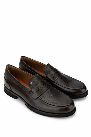 Tamer Tanca Erkek Hakiki Deri Kahverengi Loafer Ayakkabı 537 3515 ERK AYK SK24-25 KAHVE BFL/GYK