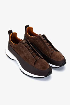 Valmenti Erkek Hakiki Deri Sneakers & Spor Ayakkabı 1092 V2222 ERK AYK SK24-25 KAHVE DR/SUET