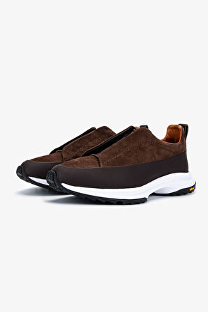 Valmenti Erkek Hakiki Deri Sneakers & Spor Ayakkabı 1092 V2222 ERK AYK SK24-25 KAHVE DR/SUET
