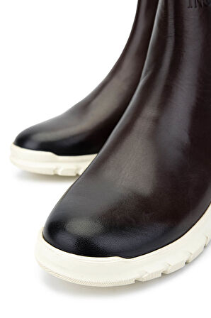 Tamer Tanca Erkek Hakiki Deri Kahverengi Casual Bot 698 1084-13 ERK BOT SK24-25 KAHVE DR