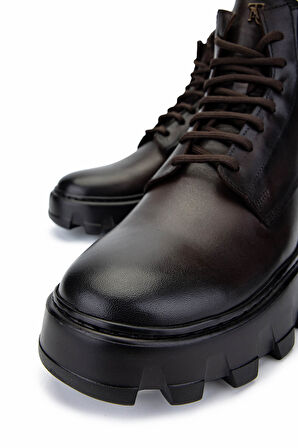 Tamer Tanca Erkek Hakiki Deri Kahverengi Casual Bot 698 1061-7 ERK BOT SK24-25 KAHVE DR