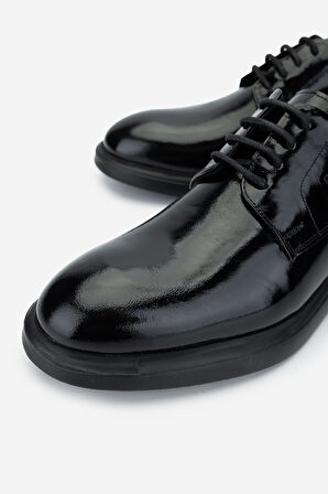 Valmenti Erkek Hakiki Deri Siyah Rugan Klasik Ayakkabı 998 1329 ERK AYK SK24-25 SIYAH KRSK RGN