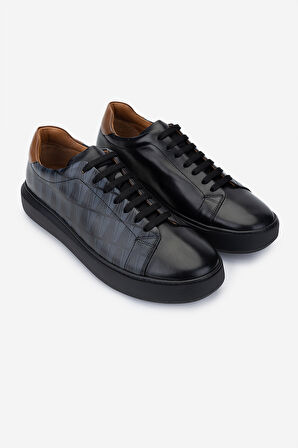 Valmenti Erkek Hakiki Deri Siyah Deri Sneakers & Spor Ayakkabı 1093 2570 ERK AYK SK24-25 SIYAH DR
