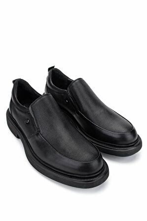 Tamer Tanca Erkek Hakiki Deri Siyah Casual Ayakkabı 318 404-04 ERK AYK SK24-25 SIYAH