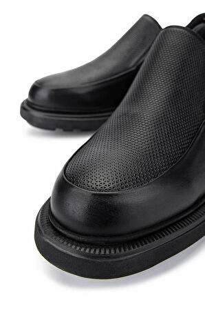 Tamer Tanca Erkek Hakiki Deri Siyah Casual Ayakkabı 318 404-04 ERK AYK SK24-25 SIYAH
