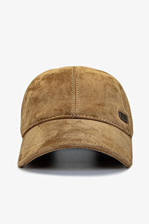 Valmenti Erkek Hakiki Deri Bej Beyzbol Şapka 524 1123-VAL SPK SK24-25 CAMEL SUET