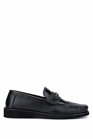 Tamer Tanca Erkek Hakiki Deri Siyah Loafer Ayakkabı 863 R02 ERK AYK SK24-25 SIYAH