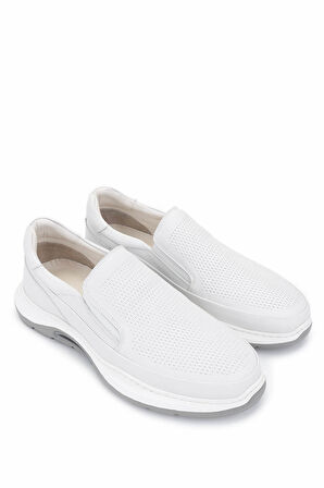 Tamer Tanca Erkek Hakiki Deri Beyaz Casual Ayakkabı 298 2977-20850 ERK AYK Y25 BEYAZ DR