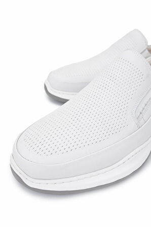 Tamer Tanca Erkek Hakiki Deri Beyaz Casual Ayakkabı 298 2977-20850 ERK AYK Y25 BEYAZ DR