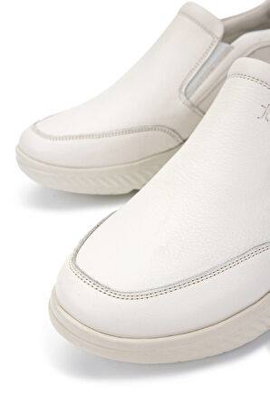 Tamer Tanca Erkek Hakiki Deri Kırık Beyaz Casual Ayakkabı 298 2892-2530 ERK AYK Y25 KRL BYZ DR