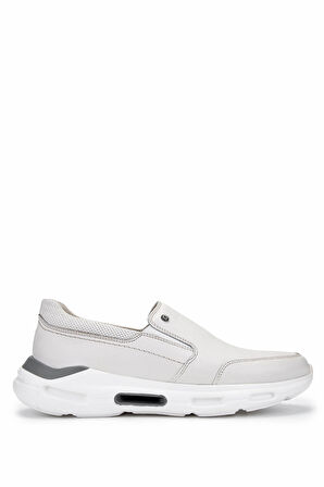 Tamer Tanca Erkek Hakiki Deri Beyaz Casual Ayakkabı 298 2935-2526 ERK AYK Y25 TRG OFF WHITE