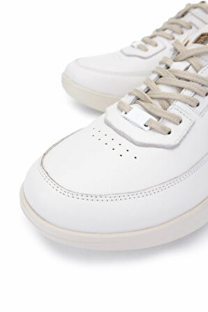 Tamer Tanca Erkek Hakiki Deri Kırık Beyaz Sneakers & Spor Ayakkabı 298 2893-2530 ERK AYK Y25 K.BEYAZ