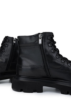 Tamer Tanca Erkek Hakiki Deri Siyah Casual Bot 854 209 ERK BOT SK24-25 SIYAH