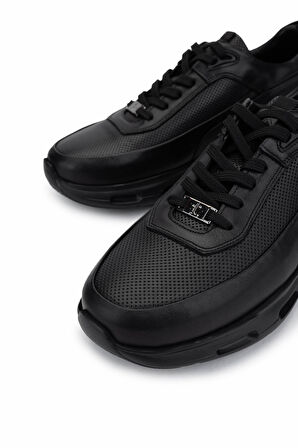 Tamer Tanca Erkek Hakiki Deri Siyah Sneakers & Spor Ayakkabı 298 2932-2526 ERK AYK Y25 SIYAH
